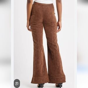 NWT Free People Glow Up Faux Suede Pants   Size 2